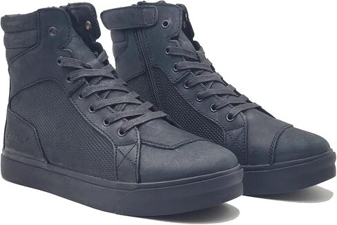 Motorcycle Shoes for Men, Anti-Slip Breathable Cowhide Street Casual Motorcycle Riding Boots with Ankle Support, Shift Pads in Saudi Arabia