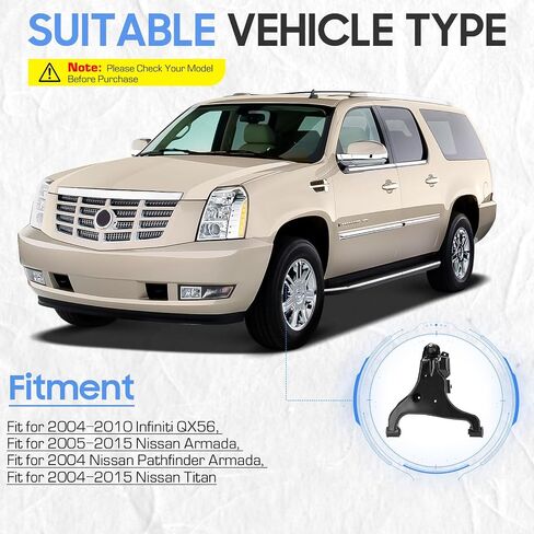 Front Lower Control Arms for 2004-2010 Infiniti QX56, 2005-2015 Nissan Armada, 2004-2015 Nissan Titan, 2004 Nissan Pathfinder Armada (2PCs) in Saudi Arabia