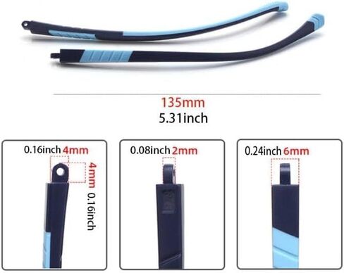 Child Eyeglass Arms 1 Pair Glasses Replacement Temple TR Silicone Frame Arms Dark Blue Screw Screwdriver in Saudi Arabia