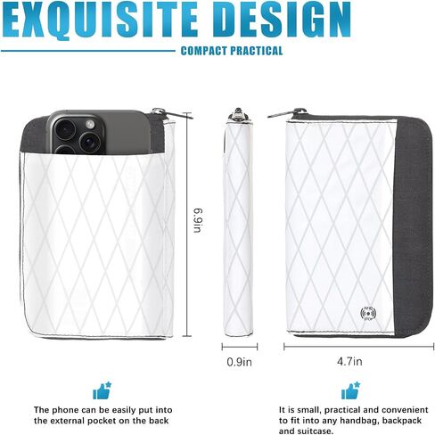 Travel Passport Wallet - RFID Blocking Passport Holder Travel Document Organizer with Wrist Strap Lightweight Single Passport Pouch Portable Passport Case for Women & Men (Black) in Saudi Arabia