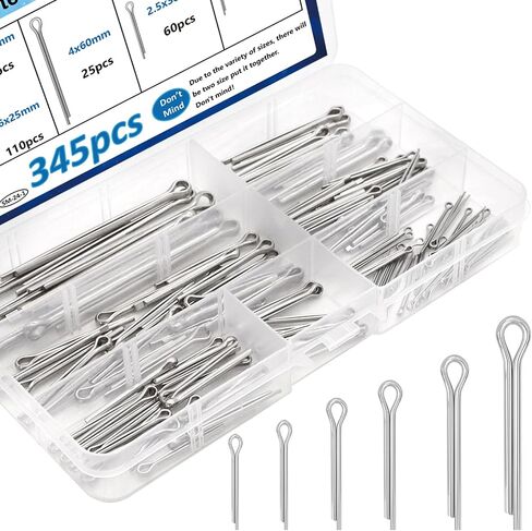 120 Pcs Cotter Pins 6-Values Cotter Pin Assortment Kit 304 Stainless Steel Cotter Pins Hitch Pin Clip Tractor Cotter Pin Used for Hitch Pin Lock System, Trucks, Engine Hardware Pin in Saudi Arabia