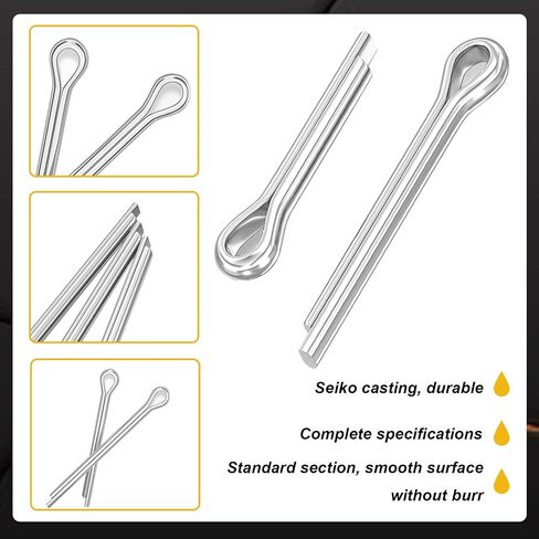120 Pcs Cotter Pins 6-Values Cotter Pin Assortment Kit 304 Stainless Steel Cotter Pins Hitch Pin Clip Tractor Cotter Pin Used for Hitch Pin Lock System, Trucks, Engine Hardware Pin in Saudi Arabia