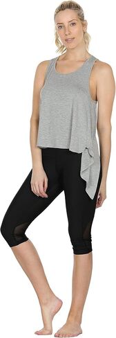 icyzone Tie Back Yoga Tops for Women, Lightweight Workout Athletic Tanks, Breathable Gym Shirts in Saudi Arabia