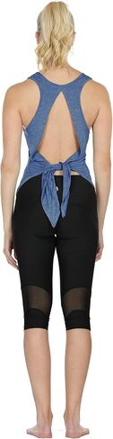 icyzone Tie Back Yoga Tops for Women, Lightweight Workout Athletic Tanks, Breathable Gym Shirts in Saudi Arabia