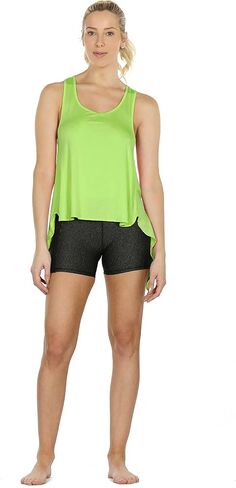 icyzone Tie Back Yoga Tops for Women, Lightweight Workout Athletic Tanks, Breathable Gym Shirts in Saudi Arabia
