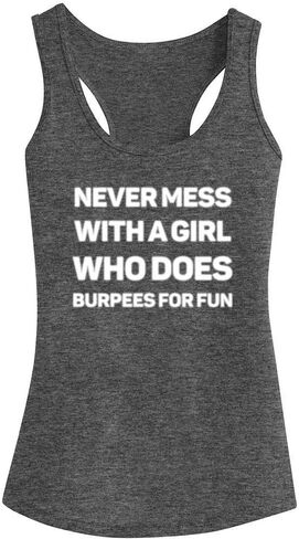 FANNOO Workout Tank Tops for Women-Goal Weight Womens Funny Saying Fitness Gym Racerback Sleeveless Shirts in Kuwait