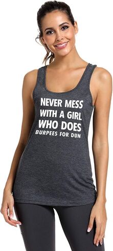 FANNOO Workout Tank Tops for Women-Goal Weight Womens Funny Saying Fitness Gym Racerback Sleeveless Shirts in Kuwait