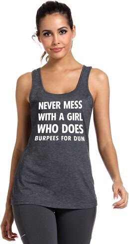 FANNOO Workout Tank Tops for Women-Goal Weight Womens Funny Saying Fitness Gym Racerback Sleeveless Shirts in Kuwait