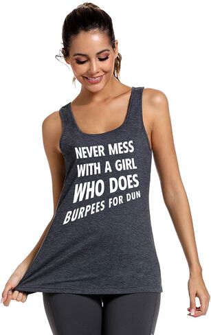 FANNOO Workout Tank Tops for Women-Goal Weight Womens Funny Saying Fitness Gym Racerback Sleeveless Shirts in Kuwait