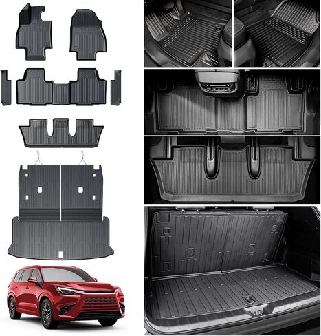 Cargo Mat Fit for 2024 2025 Lexus TX, Trunk Mat Seat Backrest 2 in 1 Mat All-Weather TPE Odorless Trunk Mat for Lexus TX350 TX500h TX550h+ Accessories in Kuwait