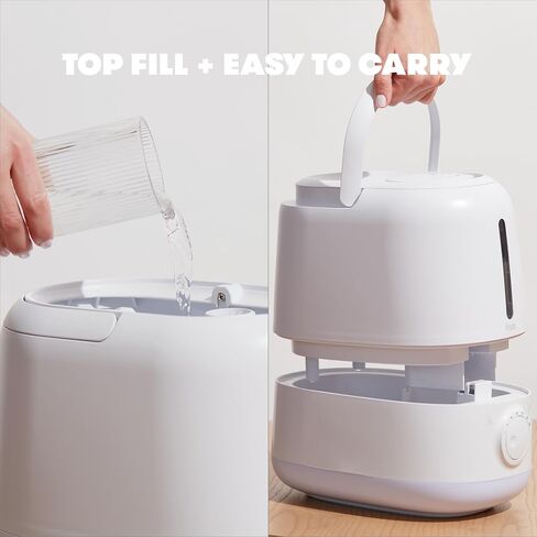 Frida Baby 3-in-1 XL Top Fill Humidifier for Bedroom, 6L Tank Cool Mist Humidifier for Large Rooms + Diffuser, Nightlight, Auto Shut-Off, Quiet, Carry Handle, Night Light, Essential Oil Diffuser in Saudi Arabia