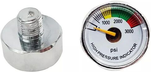 Paintball PCP Air Rifle Micro Pressure Gauge Manometre Manometer 1/8" NPT 21-22g (0-3000psi) in Saudi Arabia