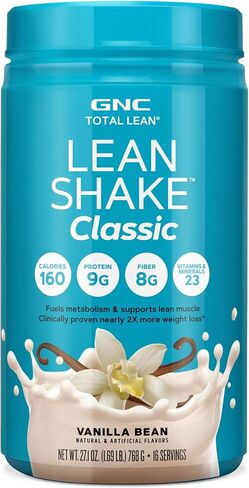 GNC Total Lean Shake 25 Protein Powder | Protein Meal Replacement with Fiber | Fuels Metabolism and Supports Lean Muscle | Vanilla Bean | 16 Servings in Kuwait