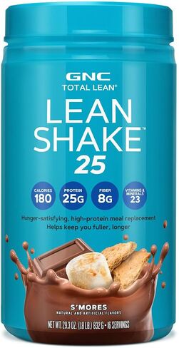 GNC Total Lean Shake 25 Protein Powder | Protein Meal Replacement with Fiber | Fuels Metabolism and Supports Lean Muscle | Vanilla Bean | 16 Servings in Kuwait