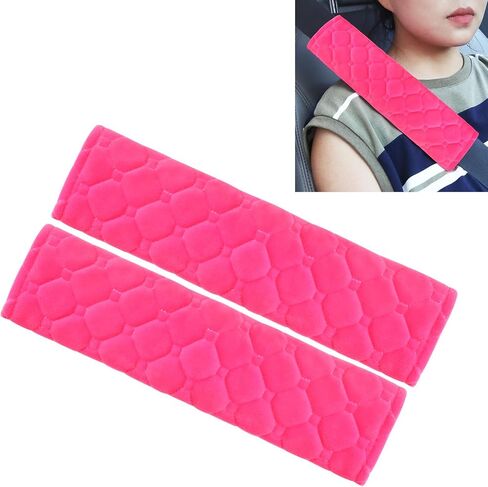 Car Seat Belt Cover Pad, Comfortable Seat Strap Pads, Compatible with All Models of Seatbelt Covers, Can Be Used As A Backpack Shoulder Pad, Essential Car Seat Shoulder Strap Pad. Pink*2 in Saudi Arabia