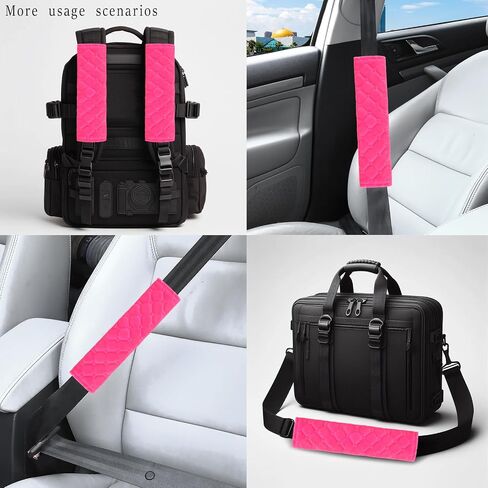 Car Seat Belt Cover Pad, Comfortable Seat Strap Pads, Compatible with All Models of Seatbelt Covers, Can Be Used As A Backpack Shoulder Pad, Essential Car Seat Shoulder Strap Pad. Pink*2 in Saudi Arabia
