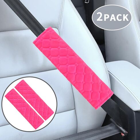 Car Seat Belt Cover Pad, Comfortable Seat Strap Pads, Compatible with All Models of Seatbelt Covers, Can Be Used As A Backpack Shoulder Pad, Essential Car Seat Shoulder Strap Pad. Pink*2 in Saudi Arabia