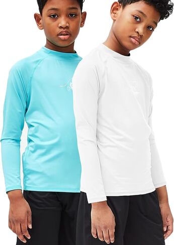 DEVOPS Youth Boys 2 or 3 Pack Compression Athletic Performance Baselayer Long Sleeve Shirts in Kuwait