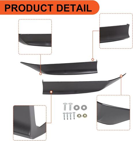 ECOTRIC Rear Side Corner Spats Compatible with 2013-2015 Honda Accord 4DR Underbody Splitters Apron Valance HFP Style in Saudi Arabia