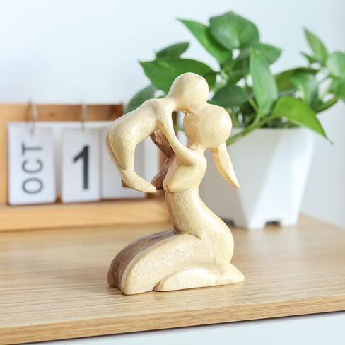 Good Luck Wooden Hand Carved Wooden Duck Statue, Sculpture Art Decorative Rustic Home Decor Accent Handmade Handcrafted Decoration. in Kuwait