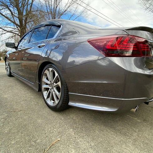 ECOTRIC Rear Side Corner Spats Compatible with 2013-2015 Honda Accord 4DR Underbody Splitters Apron Valance HFP Style in Saudi Arabia