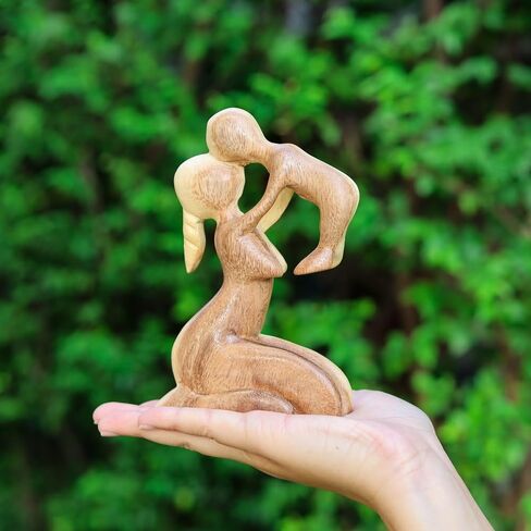 Good Luck Wooden Hand Carved Wooden Duck Statue, Sculpture Art Decorative Rustic Home Decor Accent Handmade Handcrafted Decoration. in Kuwait