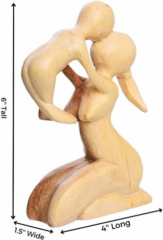Good Luck Wooden Hand Carved Wooden Duck Statue, Sculpture Art Decorative Rustic Home Decor Accent Handmade Handcrafted Decoration. in Kuwait