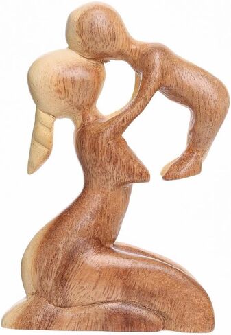 Good Luck Wooden Hand Carved Wooden Duck Statue, Sculpture Art Decorative Rustic Home Decor Accent Handmade Handcrafted Decoration. in Kuwait