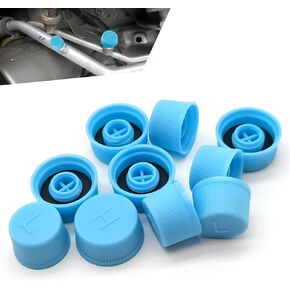 10 PCS Car Air Conditioner Dustproof Valve Cover,Car AC Low Pressure Port Caps and High Pressure AC Caps, Car Air Conditioner Accessories, Universal for Most Cars (Blue)