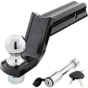 TOWSMART Class III, 5,000 lb., X-Mount Security Kit with 3-1/4 in. Drop x 2 in. Rise x 1 in. Shank Trailer Hitch Ball Mount, 2 in. Ball, 5/8 in. Locking Pin