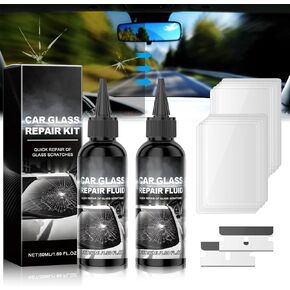 Windshield Crack Repair Kit, Cracks Gone Glass Repair Kit, Upgrade Windshield Crack Repair Fluid, Nano Glass Repair Kit for Chips and Cracks(2pcs)