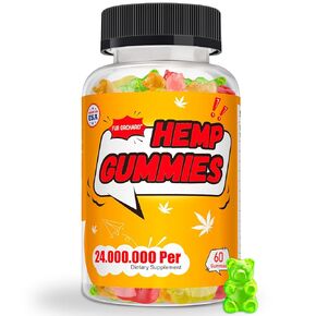 FUJI ORCHARD 24000mg Hemp Gummies High Potency - Hemp Gummies for Deep Bedtimes & Relaxation - Natural Hemp Oil Gummy for Adults - Made in USA - Gluten Free & Vegan - 60 Count
