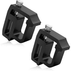 4 PCS Camper Shell Clamps, Aluminum Mounting Clamps for Truck Caps Camper Shell, Automotive Topper Clamps Compatible with Silverado Sierra Dodge Ram, Car Accessories