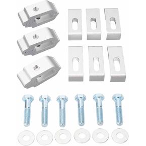 6pcs Truck Bed Cover Clamps 1112514 Aluminum Low Pro Truck Mounting Clamps for Most Truck Beds Securely Mount and Fasten Your Truck Bed Cover (Silver)