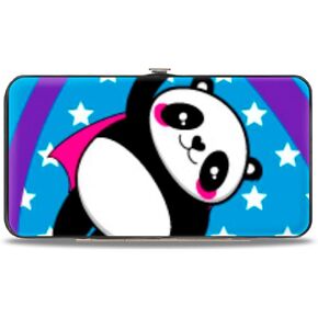 Buckle-Down womens Buckle-down Hinge - Pandas & Rainbows W/Stars Wallet, Multicolor, 7 x 4 US