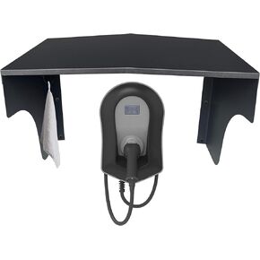 EV Charger Protective Cover - 16.9"x10.2"x10.2" Weatherproof and UV-Resistant, Electric Vehicle Charger Protective Roof with Hook for Cleaning Cloth, Free Cloth Included