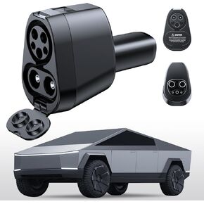 2025 Cybertruck Upgraded, 2-in-1 CCS & J1772 to NACS (TSL) Charging Adapter, Fit for Tesla Model 3/Y/S/X/Cybertruck, Max 250KW DC Fast Charging, for Level 1 2 3 Charging Stations with CCS1& J1772 Plug