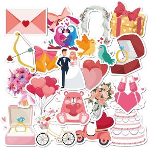 50pcs Pink Kawaii Merry Christmas Claus Stickers New Year Gift Decoration DIY Laptop Luggage Notebook Laptop Wall Window New Year Decoration Decals