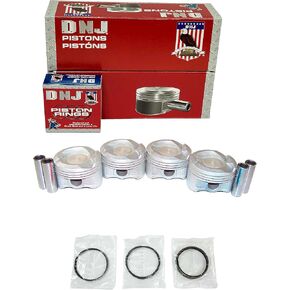 DNJ PRK949 مجموعة المكبس والحلقة لـ 2001-2006 سليل تويوتا صدى xA xB 1.5L L4 DOHC 16 فولت تستنشق بشكل طبيعي 1NZ-FE