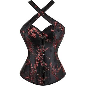 Steampunk Pirate Corset for Women Bustiers Top Overbust Shaper Sexy Strap Renaissance Gothic Bodice