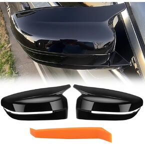Glossy Black Mirror Cover Caps Rearview Side Mirror Covers Fit for BMW G20 G21 G30 G31 G11 G12 G14 G15 G16 2017 2018 2019 2020 2021 2022 Left Driver Side Right Passenger Side-2 PCS