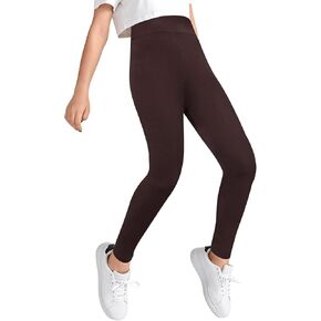 Milumia Girl's Wideband Waist Leggings High Waisted Tights Workout Yoga Pants