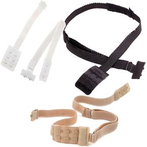 Boolavard Backless Low Back Bra Strap Converter Extender - Choose Your Colour White - Black or Nude or Pack of 3