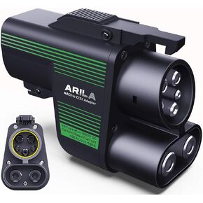 Arila Tesla Supercharger (NACS) to CCS1 Charging Adapter,500-1000V Electric Vehicle Charging Adapter for Tesla V3/V4 DC Fast Charging Stations,Fit for Ford, Rivian, GM, Volvo and Polestar EVs-Green