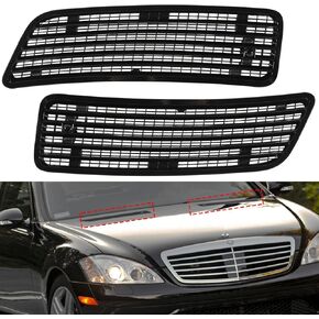 Front Hood Upper Grill Vent for Mercedes-Benz S550 W221 2007-2013 Hood Vent Air Grilles Left Driver and Right Passenger Side 2218800205 2218800305