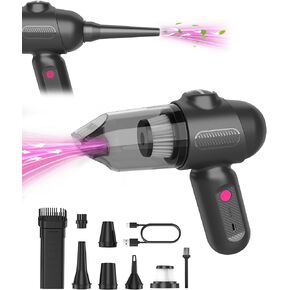 Car Vacuum V6 Pro, Cordless Handheld Vacuum with 8000Pa Suction, Portable Vacuum for Car, 4 in 1 Mini Vacuum Cleaner Air Duster for Car, Office, Home