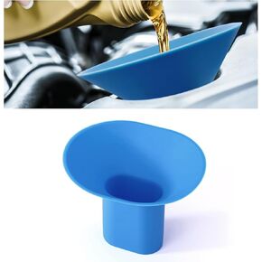 UTV Oil Change Funnel, Silicone Foldable Flexible Oil Drain Funnel, Car Oil Funnel for Can-am Maverick X3 Defender, Fits Car, Motorcycle, Truck, UTV, ATV, and Boat (Blue)
