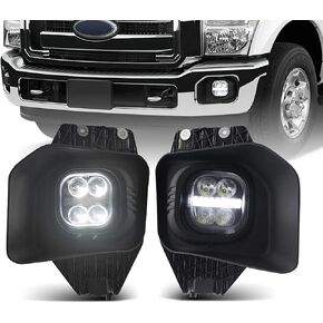 Tecoom LED Fog Lights with Daytime Running Lamps Assembly Kit Compatible with 2011 2012 2013 2014 2015 2016 Ford F-250 F-350 F-450 F-550