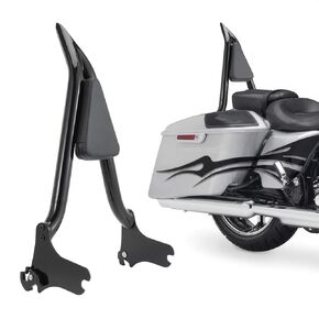 مسند ظهر للركاب قابل للفصل لـ Harley Touring، ارتفاع 26 بوصة، إطلاق سريع، متوافق مع Harley Touring Road King Electra Glide Street Glide FLHR FLHX FLHT FLTR 1997-2008 (أسود) in Kuwait