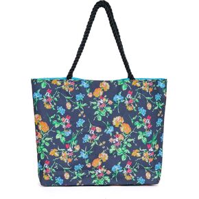 Disney Bag Minnie Mouse Tote Bag, Large Vacation Theme Park Purse, Travel Bag, Gym Bag, Work Tote, Carry-On Bag, Floral Travel Bag